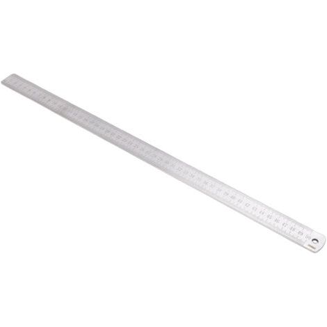 RHG Règle en acier 0-50 cm / 0-20 pouces, double graduation métrique et impériale, haute dureté, robuste, usage autodéfense, épaisse. Règle/bâton d'autodéfense en acier au manganèse épais trempé (1/5)