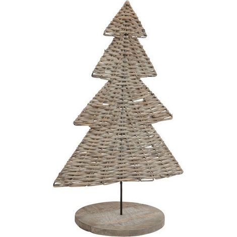 The Noel Collection Large Tree Ornament - Wicker - L1 x H30 cm - Brown