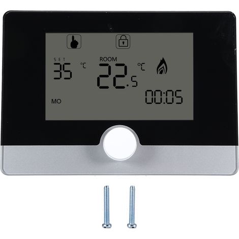 Eosnow Programmierbarer Thermostat -Temperaturregler für Wandheizungssysteme Weiß weiß
