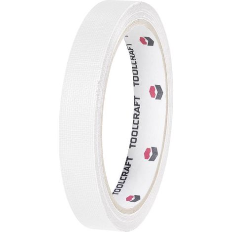 Ruban adhésif toilé HEB38L10WC TOOLCRAFT HEB38L10WC blanc (L x l) 10 m x 38 mm adhésif thermofusible (1/2)