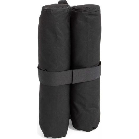 Mob Event Pro – Sac de lestage pour chapiteau noir – Sac à lester en polyester – 2 sacs de 5kg remplissables – Diamètre 11cl, hauteur 40cm (1/6)