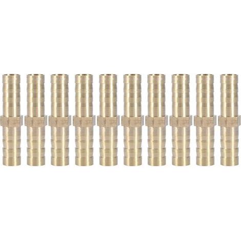 10 Stück Messing-Fittings, gerade 2-Wege-Verbinder, Schlauch, 8 mm, für Luft, Wasser und Öl (1/5)