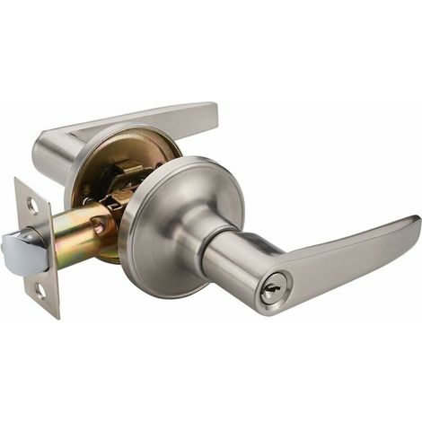 Wave Lever Keyed Entry Door Lock/Wave Handle Door Knob Hardware and Cabinet Lock (802-ET) (1/3)
