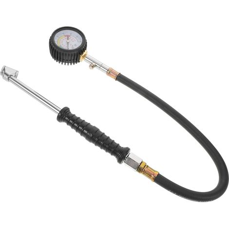 Manomètre manuel pour pneus de voitures, camions, motos, vélos et véhicules en général. Idéal pour l'entretien et les voyages. (1/5)