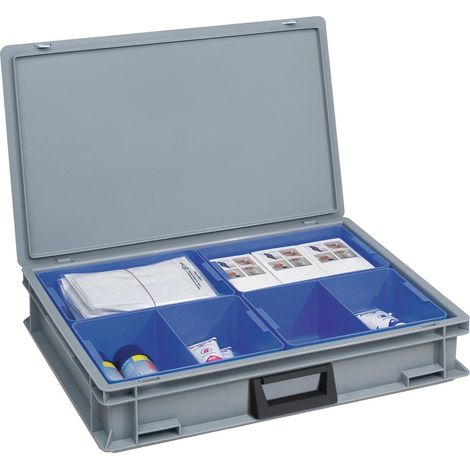 Lockweiler Kunststoffkoffer L600xB400xH133 mm PP 1 Griff BL-139224110118-3 (1/2)