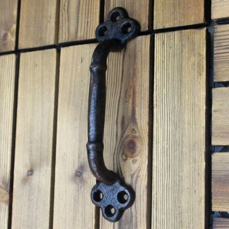 Poignee Porte Coulissante, Fonte Poignee de Porte, Poignée de Porte de Grange,poignée meuble cuisine est Utilisé pour les Abris de Porte, Garages, Armoires, Salles de Bain (Longueur 225mm) (1/5)