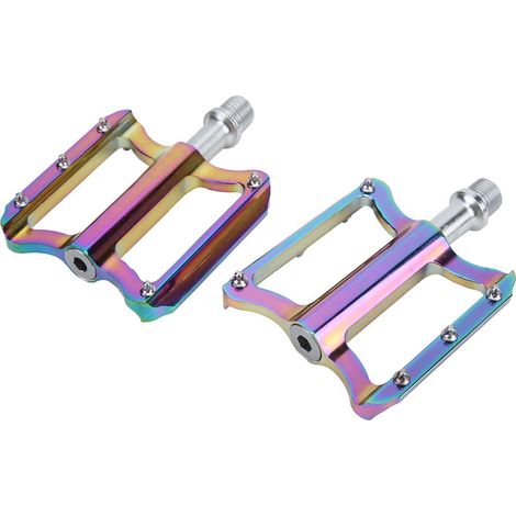 2 Pièces Pédales de Vélo en Alliage d'Aluminium Léger Antidérapant pour VTT et Vélo de Route (1/5)