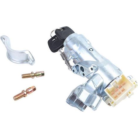 Clé de contact cylindre de serrure de porte avec 2 clés, durable, compatible 45020-12-11 pour véhicules 1998-02, pièce de rechange fiable. (1/4)