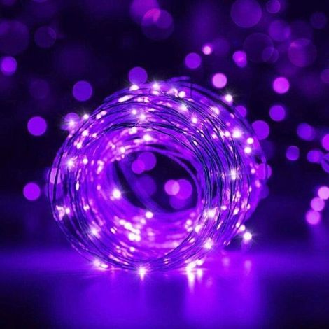 Bardusch-Guirlande lumineuse Halloween Violet, 10M 100LED en fil de cuivre alimentée IP65 Étanche Girlande de Lumière Pour Extérieur (1/4)