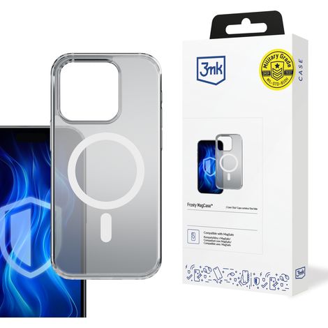 Apple iPhone 15 Pro - 3mk MagCase Blanc givré (1/5)