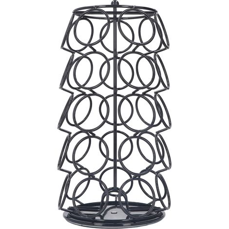 Support à capsules Dolce Gusto, carrousel tournant 360° pour 35 dosettes, rangement élégant noir (1/5)
