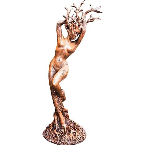 Statue de déesse de la forêt en résine, ornement de jardin, sculpture d'homme vert, décoration extérieure (1/4)
