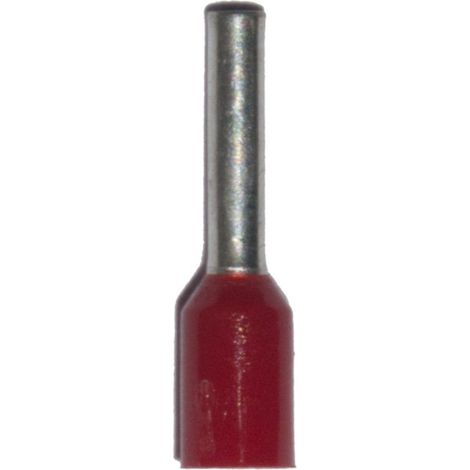 Aderendhülsen isoliert 01,00 mm², rot, 100 Stück