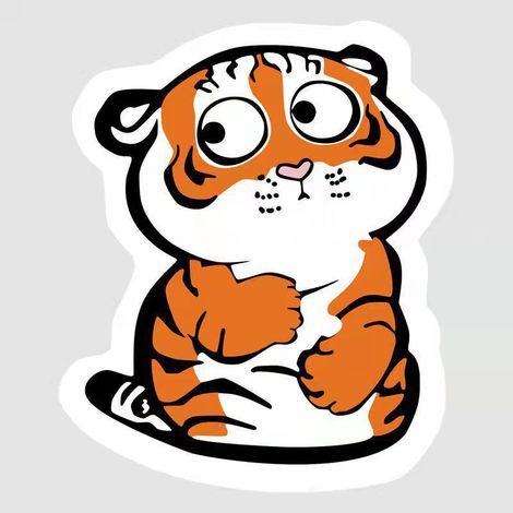Tapis Anti-Dérapant Motif Tigre Mignon 40x60cm pour Chambre d'Enfant ou Salon (1/5)