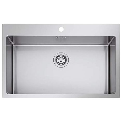 Plados Lavello cucina Plados SR7500 in acciaio inox satinato a una vasca per installazione Filotop (1/2)