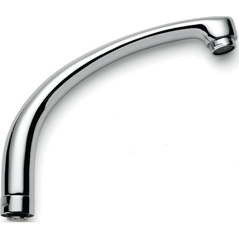 Schläfer 67085-C Canna di Ricambio Universale per Rubinetto Lavello, Miscelatore Monocomando per Cucina e Lavabo, con Bocca Alta e Gruppo Monoforo, Ghiera 3/4" (Ø 24,9mm) e Aeratore M24