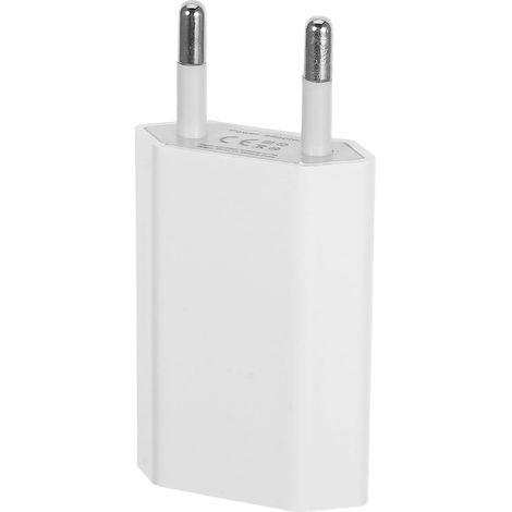 Chargeur Mural USB 4 Ports Blanc Adaptateur Secteur Européen Bloc de Charge Abs-pc, 5 V/500 Ma, Protection Intelligente Surchauffe et Surcharge (1/5)