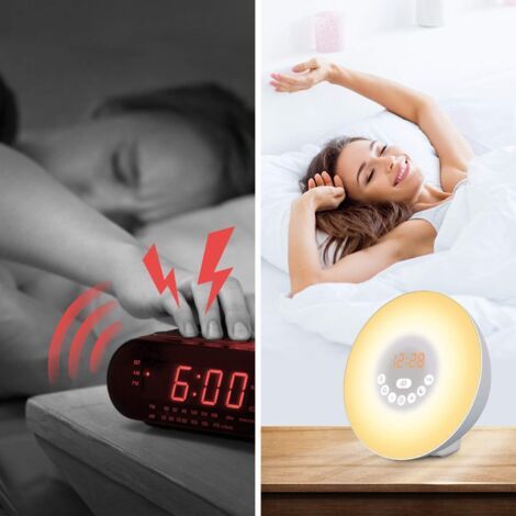 Sveglia luminosa - Simulatore di alba - Con opzione di spegnimento del display - Vivi mattine più zen - Sveglia luminosa graduale (TL-850) (1/4)