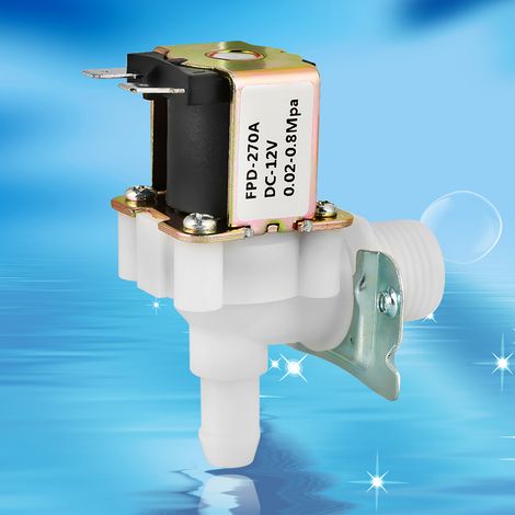 12 V DC DN15 G1/2 Elektromagnetisches Kunststoffventil, normalerweise geschlossen, mit Wassereinlassschalter (1/5)