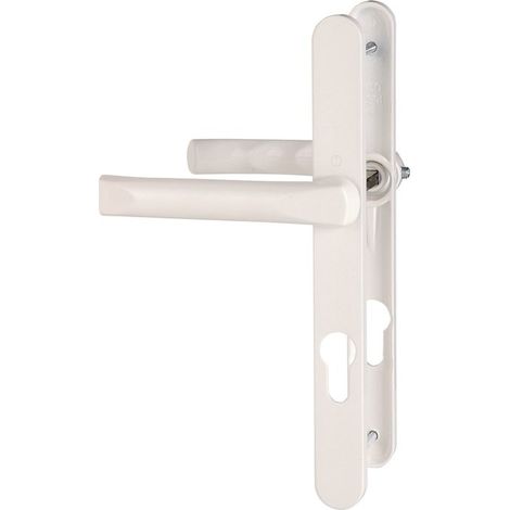 Hoppe Et Cie – Poignée de fenêtre blanche – Entraxe 195 mm – Épaisseur de porte 68 à 72 mm – Béquille double pour portes-fenêtres