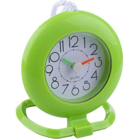 Horloge Murale - Étanche Aux Éclaboussures - Pour Salle De Bain Cuisine Douche - Avec Ventouse Et Anneau Porte-Serviettes - Blanc - 1 Pièce (1/5)