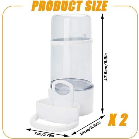 Zweiteiliger Vogelfutterspender mit Wasserspender, automatischer Futter- und Wasserspender für Käfige, auslaufsicherer Hängefutterspender für Papageien, Zubehör für Wellensittichkäfige (1/5)