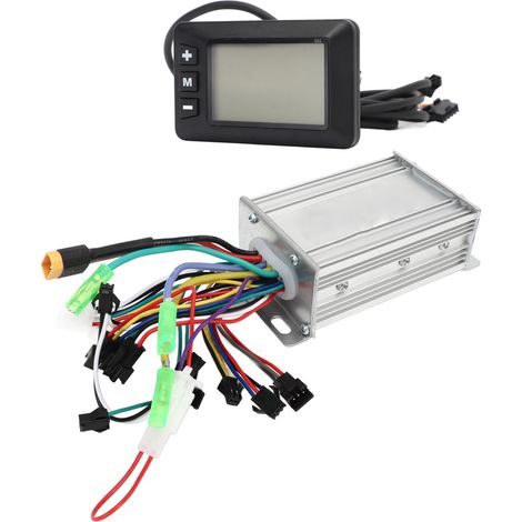 Kit de contrôleur sans balais 36V, 48V, 60V pour moteurs de vélos électriques, avec un panneau d'affichage LCD clair, puissance 350W/450W, convient aux scooters. (1/5)