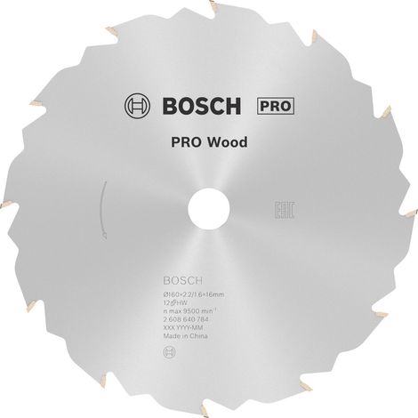 Bosch Accessories Standard for Wood Speed 2608640784 Hartmetall Kreissägeblatt 160 x 16 x 2.2 mm Zäh