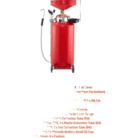 Tanque de drenaje de aceite, capacidad de 21 galones, altura ajustable, 21 galones (1/2)