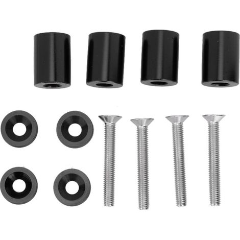 Kit de Colonne Montante D'espacement de Capot, Colonne Montante D'espacement de Ventilation de Capot de Moteur en Alliage D'aluminium adapté au Moteur de 6 Mm (Le noir) (1/5)