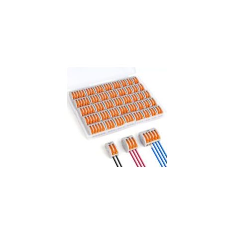Niederspannungs-Kabelverbinder, 24 Stück, 2-polige Kabelverbinder, elektrischer Verbinder für Kabel mit 18–22 AWG (Schwarz) – Crezuo