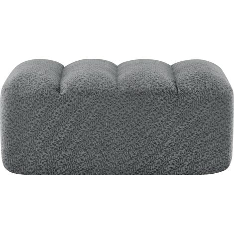 Ottomane modulaire en polaire granulée grise confortable pour salon (1/5)