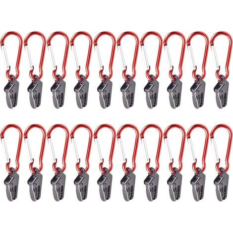 Markisenclips, 20 Markisenclips, Handschuhhalter mit Kunststoffclip, Markisenclip, windfester Zeltclip, Schnellverschlussclip (1/5)