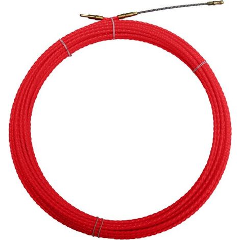 Sonda tiracavi elicoidale monofilo, Ø4,2mm, 25 metri, con terminali intercambiabili M5, rossa - Tecnid STOL4-025 (1/4)