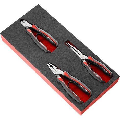 Facom – Module compartiment mousse pour pinces – Bac de rangement en mousse de haute qualité – Compatible avec modèle MODM.CPEA0 – Protection outils