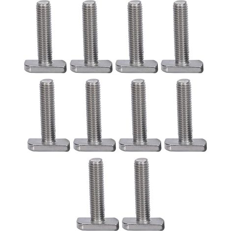 T Bolt M8x60 - Vis à tête de marteau en acier inoxydable avec rainure en T, pièce de quincaillerie mécanique pour profil en aluminium, montage solaire photovoltaïque (1/5)