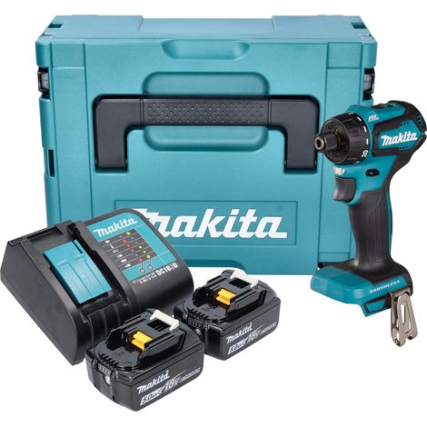 Taladro atornillador a batería Makita DDF 083 STJ 18 V 40 Nm 1/4'' sin escobillas + 2x batería recargable 5,0 Ah + cargador + Makpac