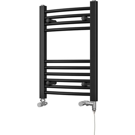 Zennor - Black Dual Fuel Towel Rail H600mm x W400mm Standard (1/3)