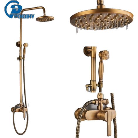 Ensemble de douche, construction en laiton, fonction de pluie en cascade, Type A (1/2)