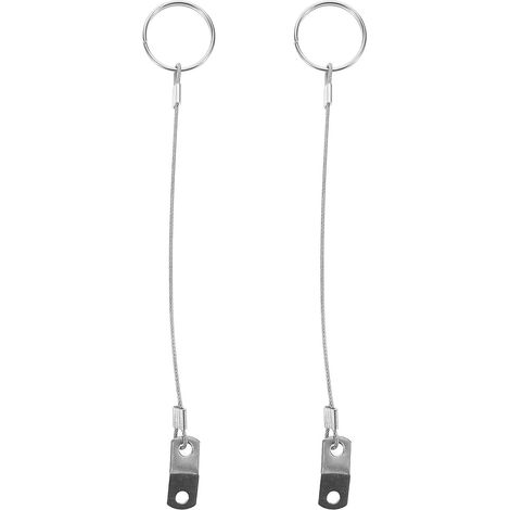 Lot de 2 Goupilles Inox à Largage Rapide avec Câble de Longe Argenté pour Toit Bimini, Installation Rapide, Design Antiperte, Accessoires Nautiques pour Bateau (1/5)