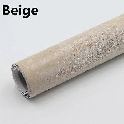 Tissu suédé auto-adhésif en cuir, autocollant en tissu à texture veloutée, tissu adhésif pour la modification intérieure de voiture (beige 40x150cm) (1/5)
