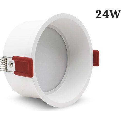 Faretto LED Rotondo Moderno Bianco 24W Luce Fredda Incasso Bordo Esterno 237 (1/5)