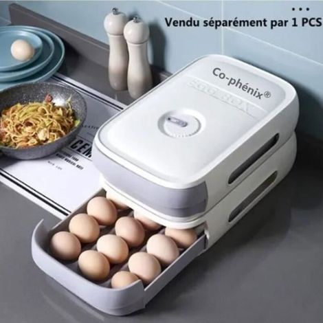 Boite a Oeuf de Rangement Frigo en Plastique Panier 18 Oeufs Range Frais Empilable Distributeur la Cuisine Refrigerateur (1/4)
