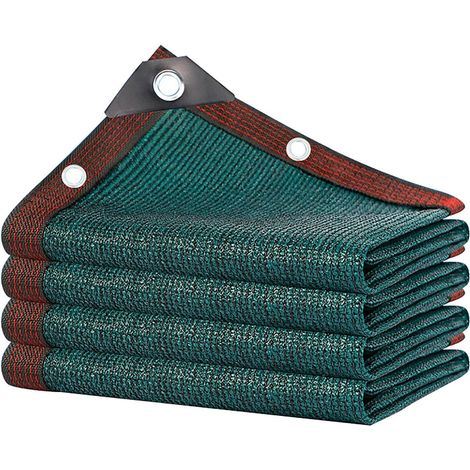 JSSEVN - Vela de sombra rectangular verde de 3x5 m, malla de sombra con ojales, resistente a los rayos UV, malla de protección solar, resistente al viento para cubrir. (1/5)