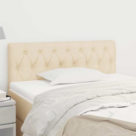 vidaXL Cabecero de tela color crema 90x7x78/88 cm (1/5)
