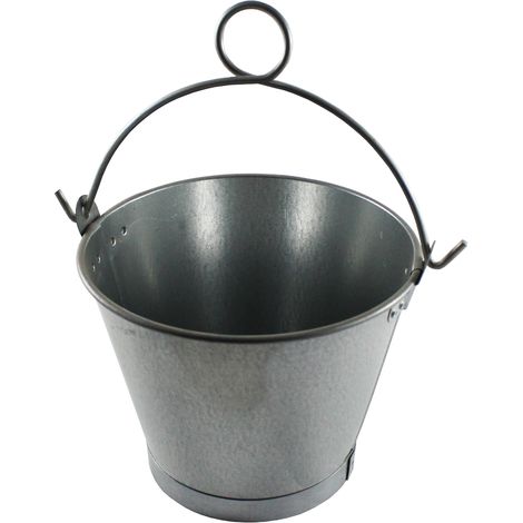CUBO CHAPA GALVANIZADO ASA ANILLA 30 CM 10 L (1/3)