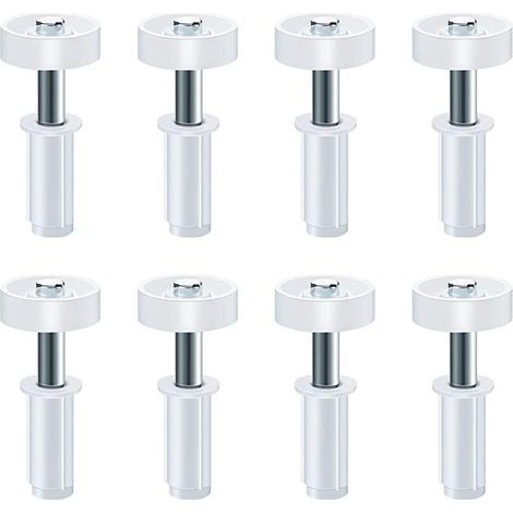 Lot de 8 roulettes de guidage en acier au carbone pour portes de placard à 2 vantaux, pièces de rechange pour portes de placard de 4,5 cm d'épaisseur. (1/5)