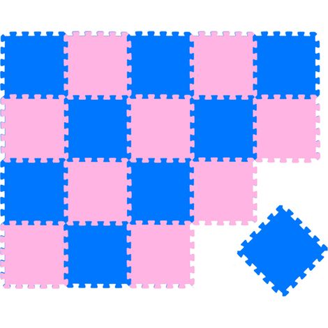 18 Teile Baby Kinder Puzzlematte ab Null - 30x30 Puzzle Spielmatte Krabbelmatte