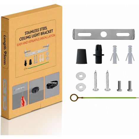 Support de fixation de plafond de 95 mm avec accessoires pour lustre à domicile ou bureau (1/5)