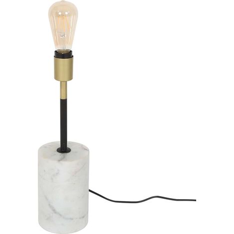 Lampe à poser caramia 287 - Blanc, laiton, noir (1/5)